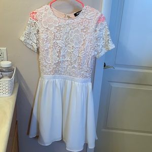 Lace White Dress